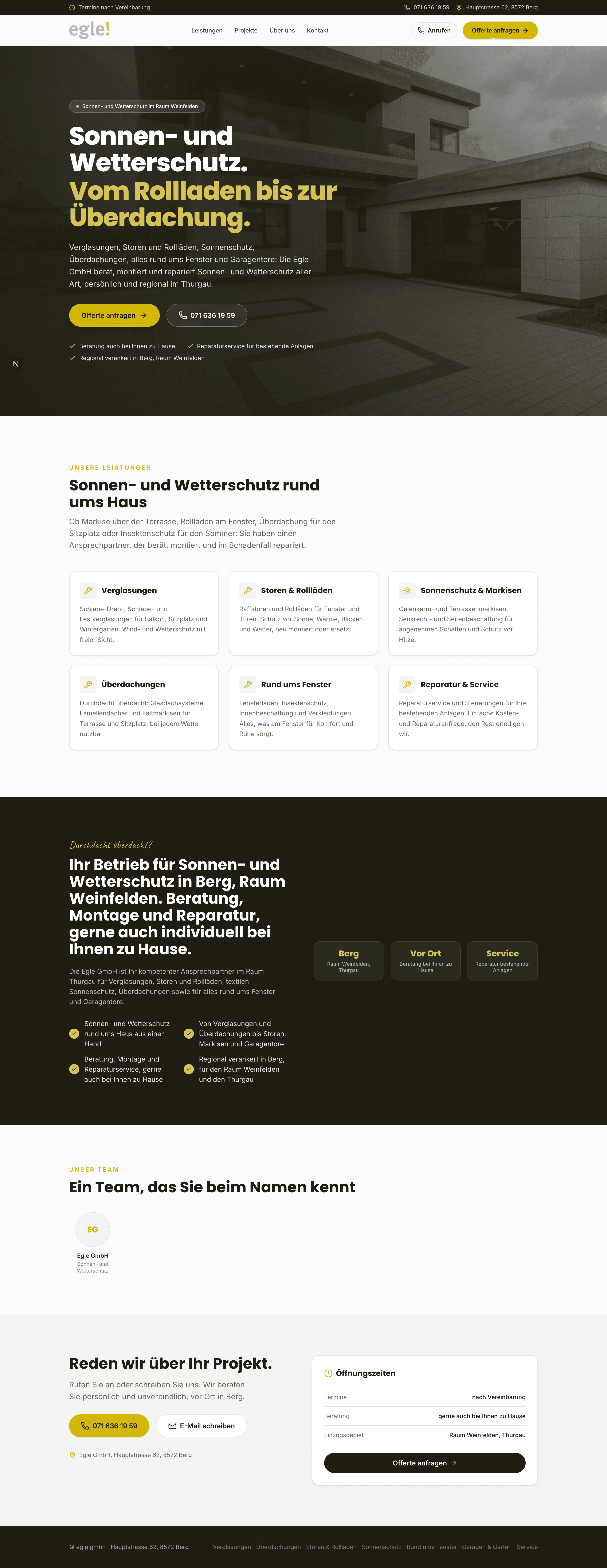 Entwurf der neuen Startseite